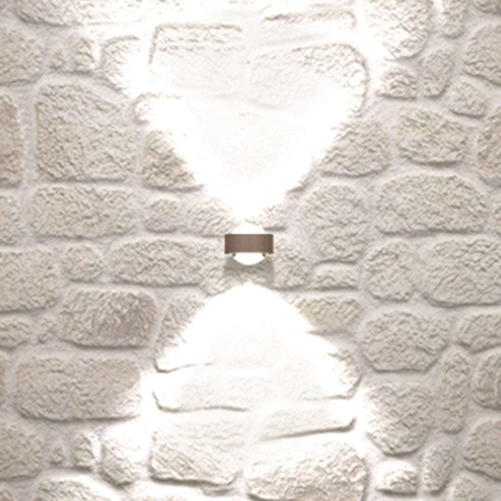 Puk Mini Wall LED vegglampe 2x8W klar linse matt nikkel bakside