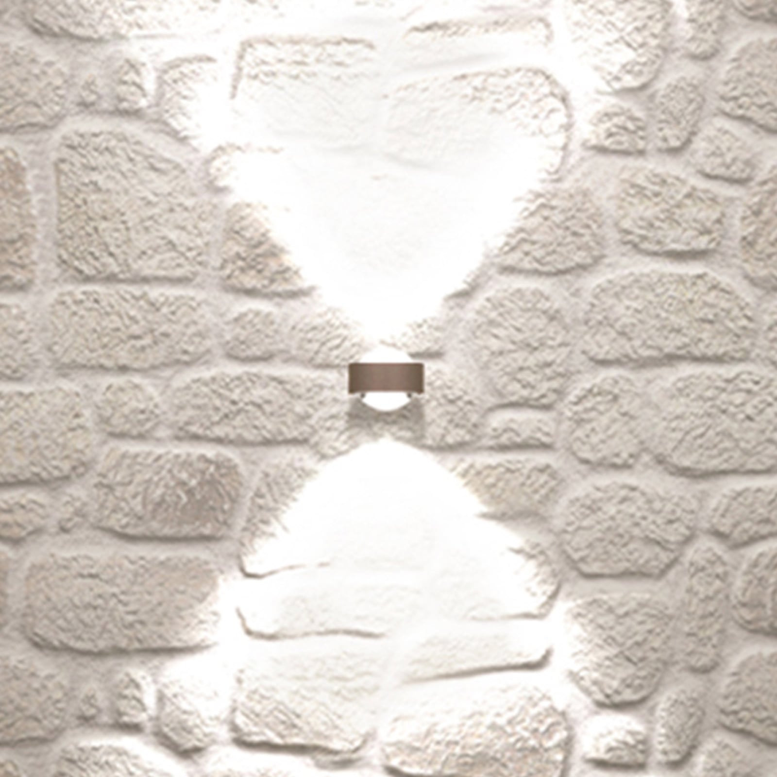 Puk Mini Wall LED vegglampe 2x8W klar linse matt nikkel bakside