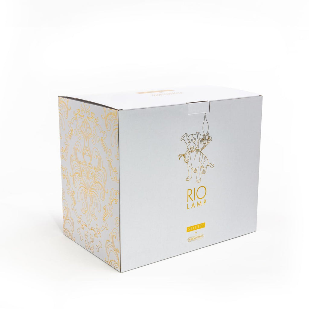 Rio Lamp LED dekorativ bordlampe hund hvit E14 - SELETTI