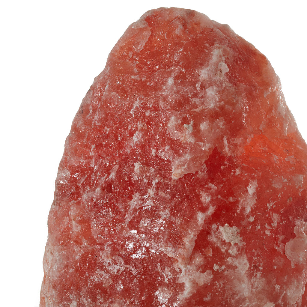 Saltkrystall-bordlampe Rock 4-6 kg nærbilde av lyskilde
