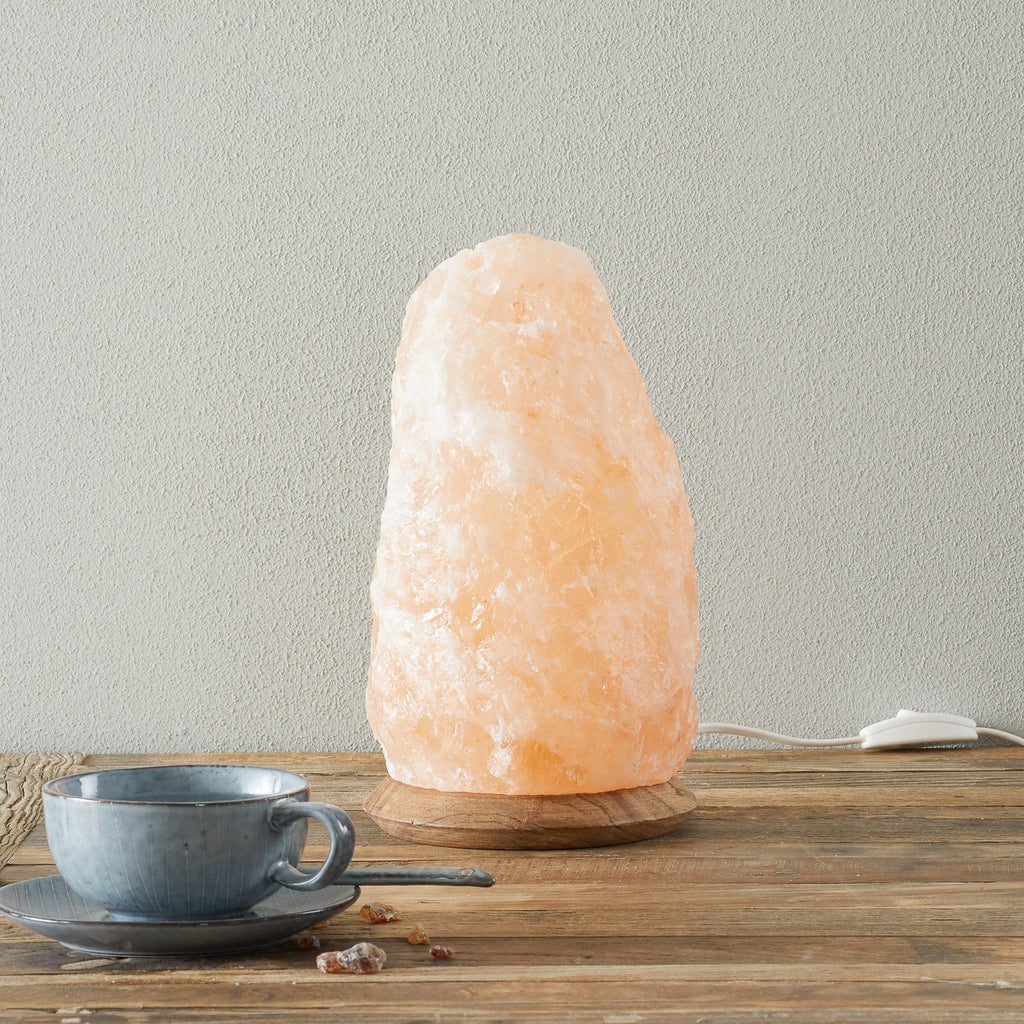 Saltkrystall-bordlampe Rock oransje 7-10 kg bakside