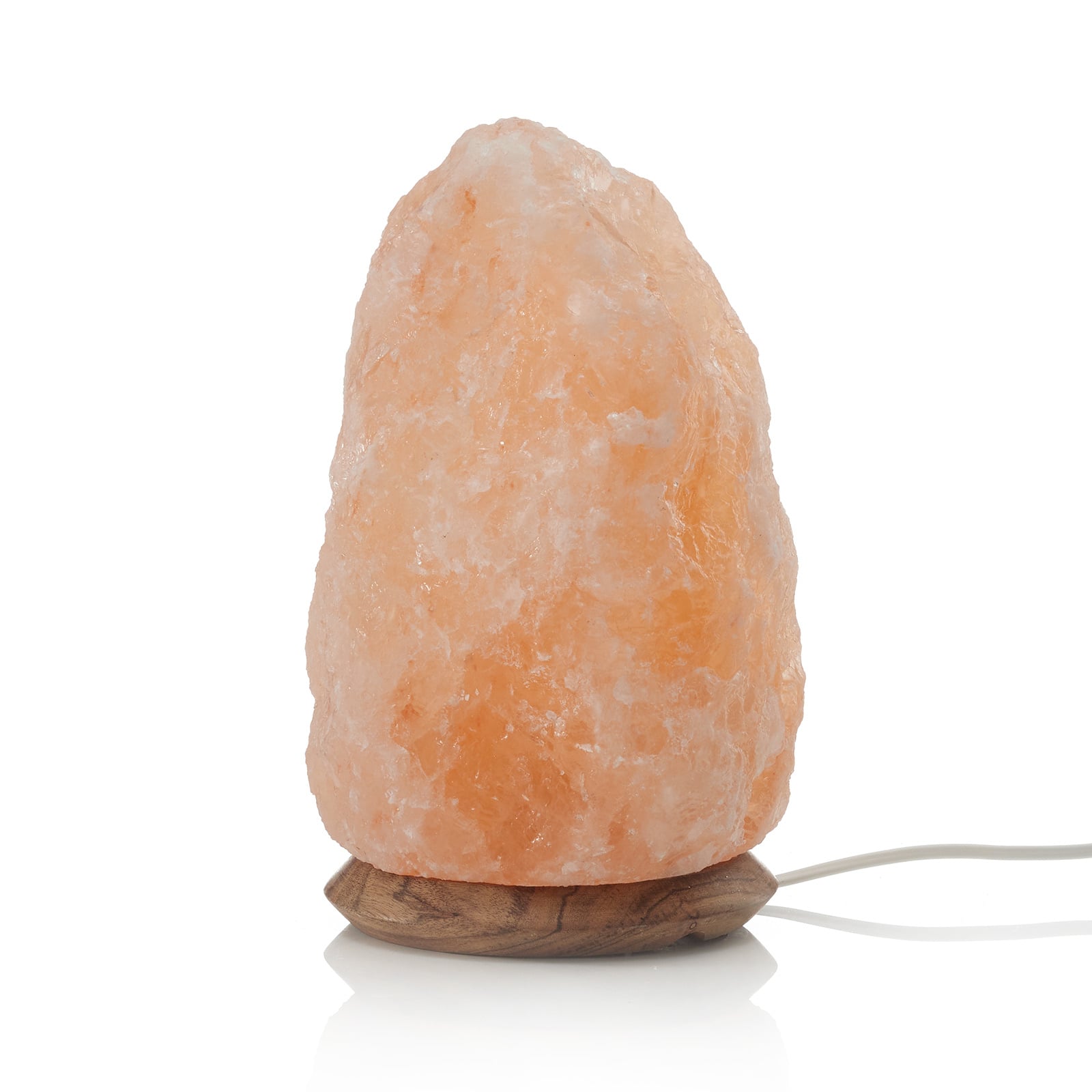 Saltkrystall-bordlampe Rock oransje 7-10 kg detalj av saltkristall