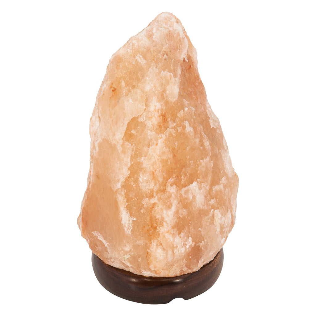 Saltkrystall-bordlampe Stone naturfarget Ø12 cm detalj av saltkristall