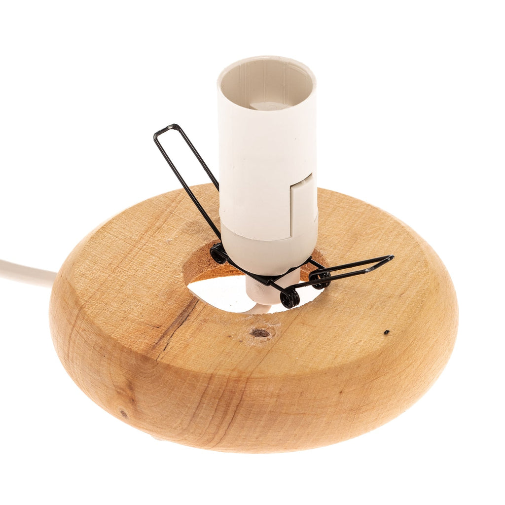 Saltlampe kuleform med tresokkel E14 Ø16 cm innstilling i rom