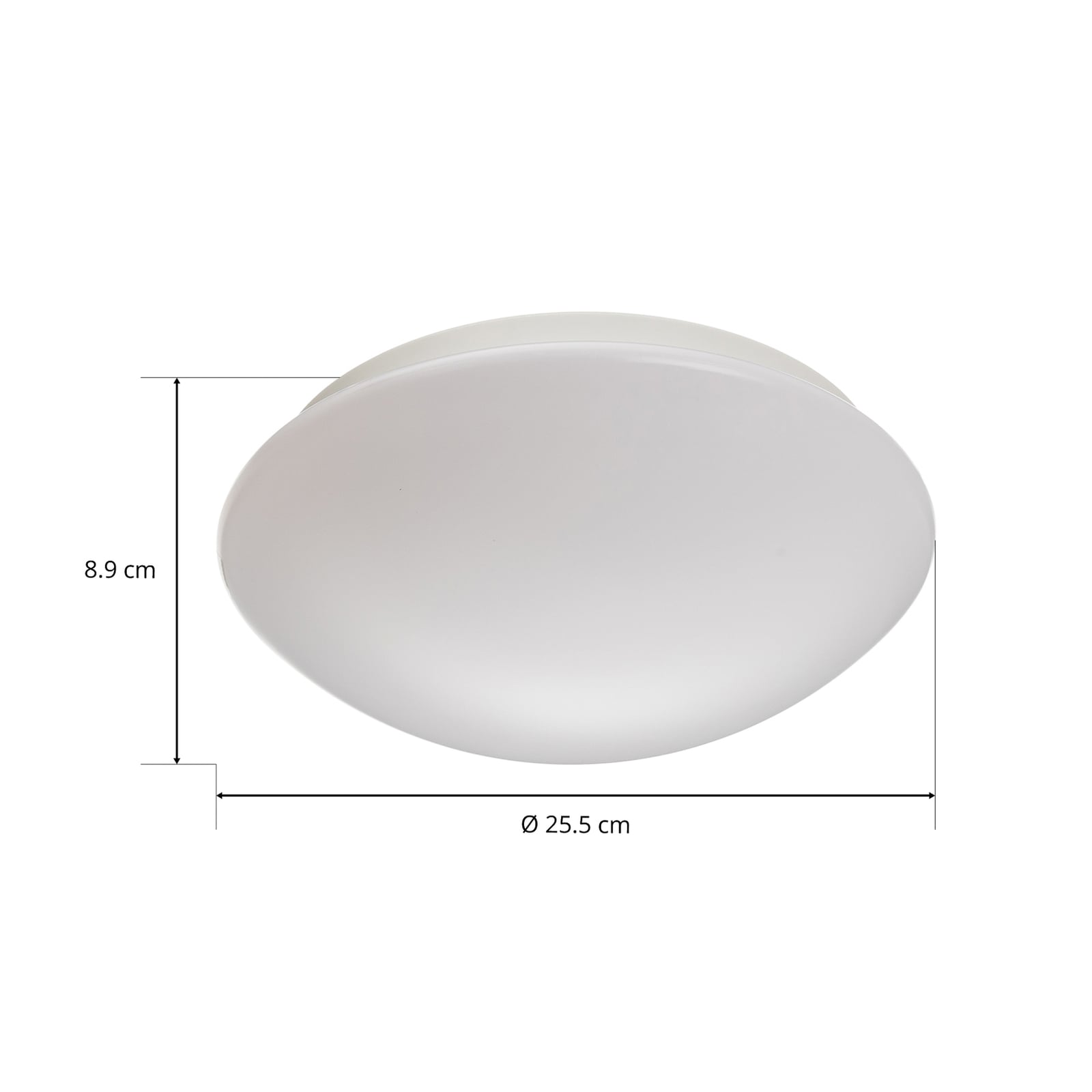 Sensorområde på LED taklampe RS 16 S med bevegelsessensor