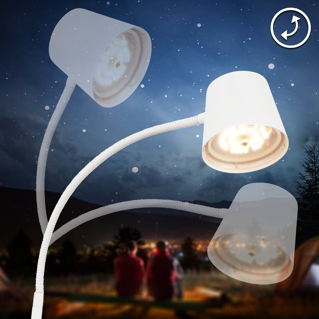 Sideprofil av LED gulvlampe Cielo oppladbar hvit
