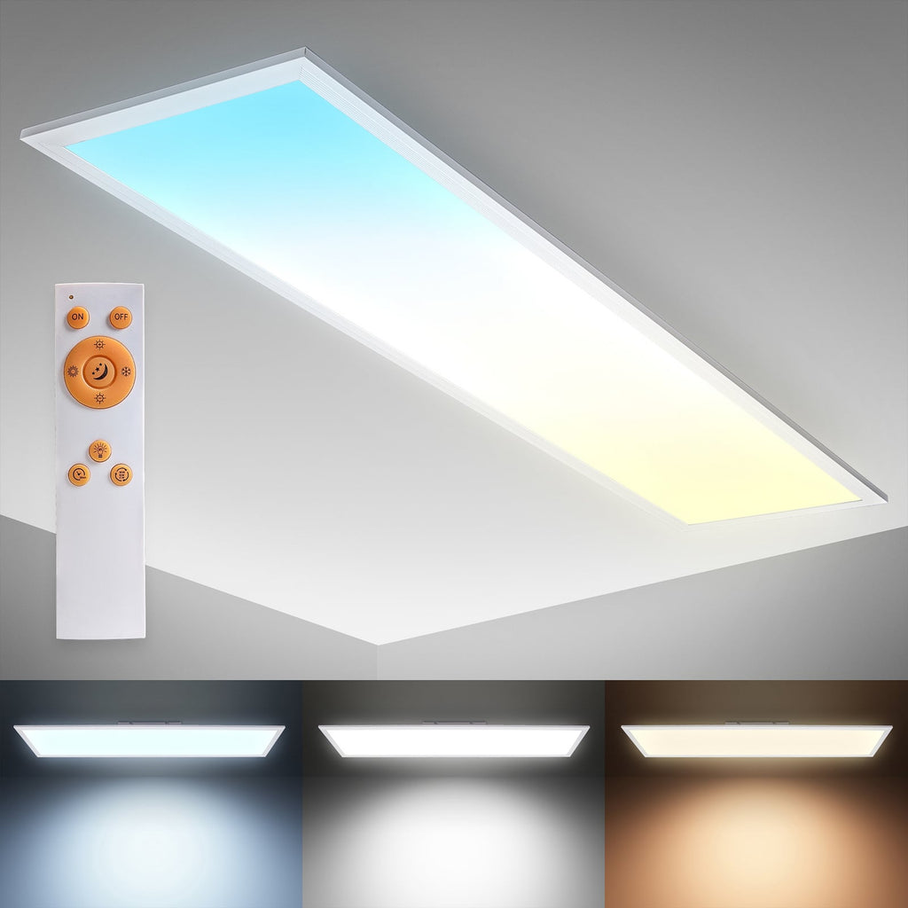 LED-panel Brian CCT dimbar hvit 100x25 cm sideprofil