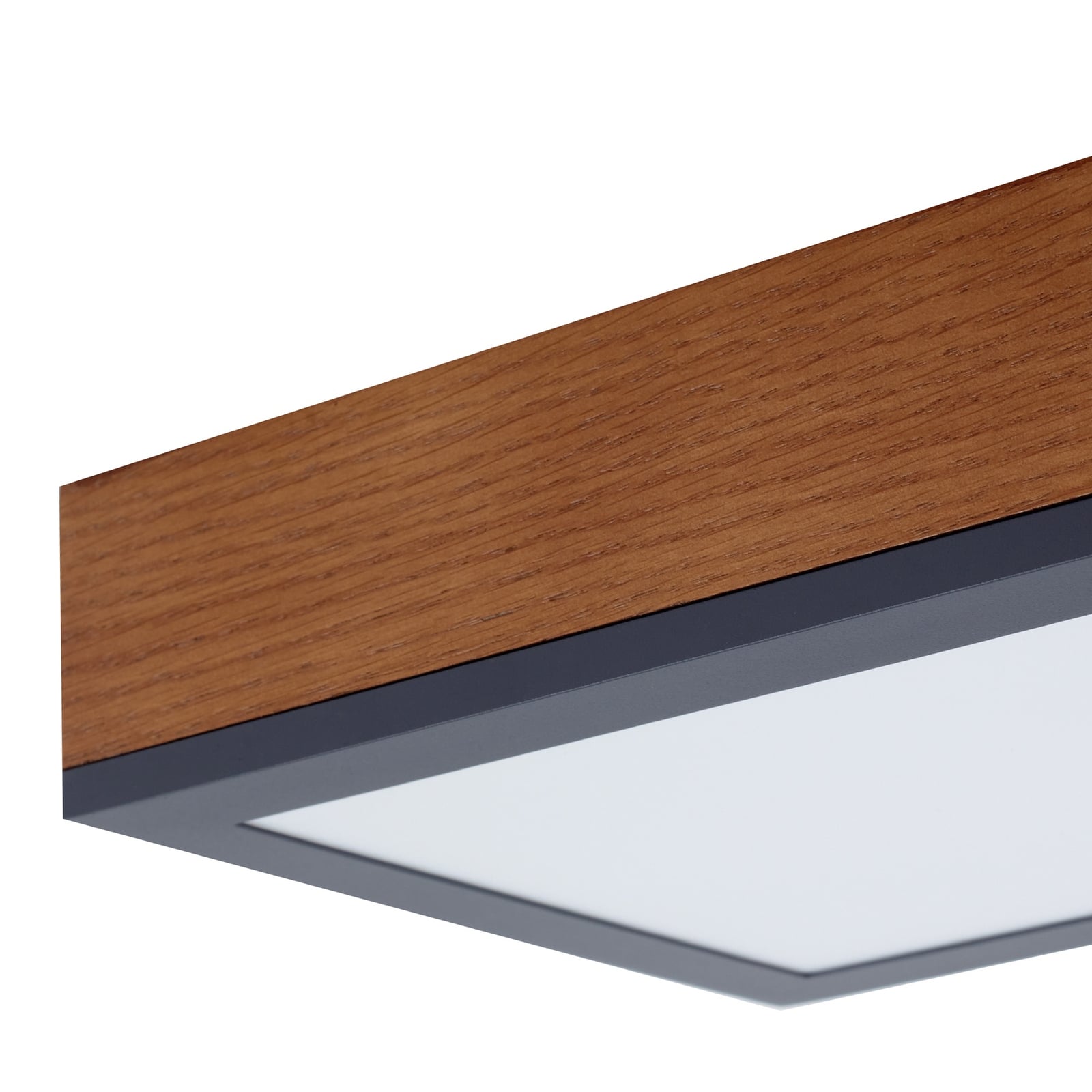 Sideprofil av LED taklampe Laviona CCT med fjernkontroll 80 cm grafitt
