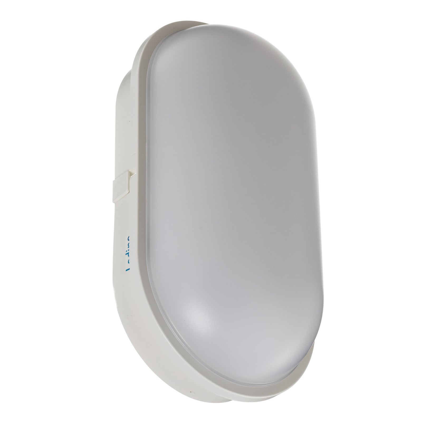 LED utevegglampe Schwabing XXL oval hvit sideprofil