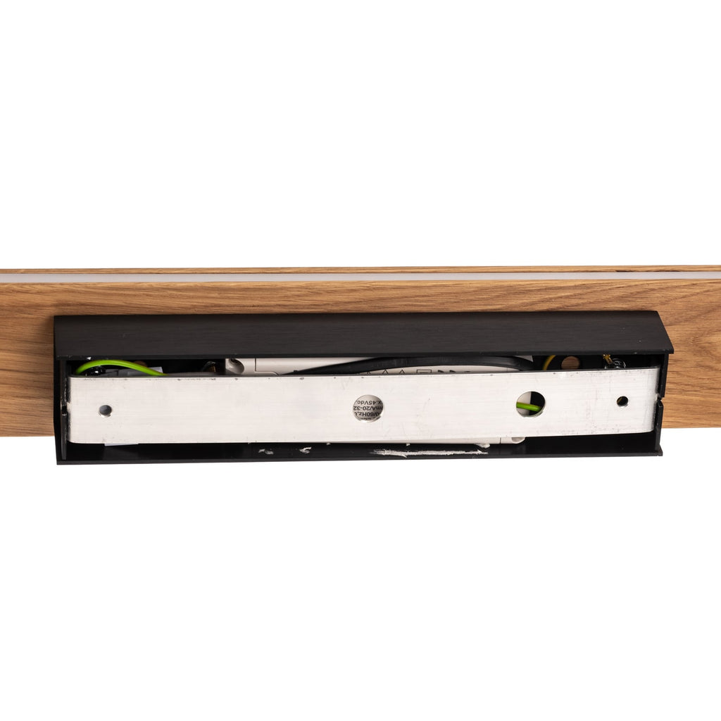 LED vegglampe Elis eik/svart opp og ned dimbar 48 cm sideprofil
