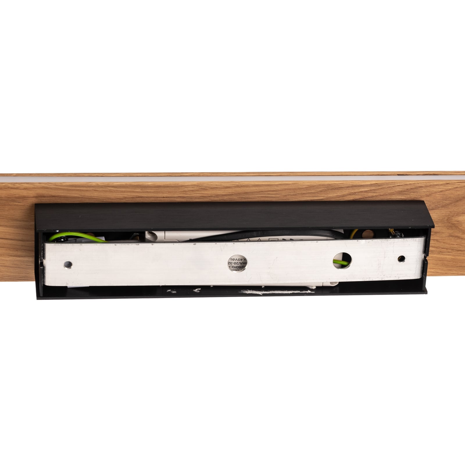 LED vegglampe Elis eik/svart opp og ned dimbar 48 cm sideprofil