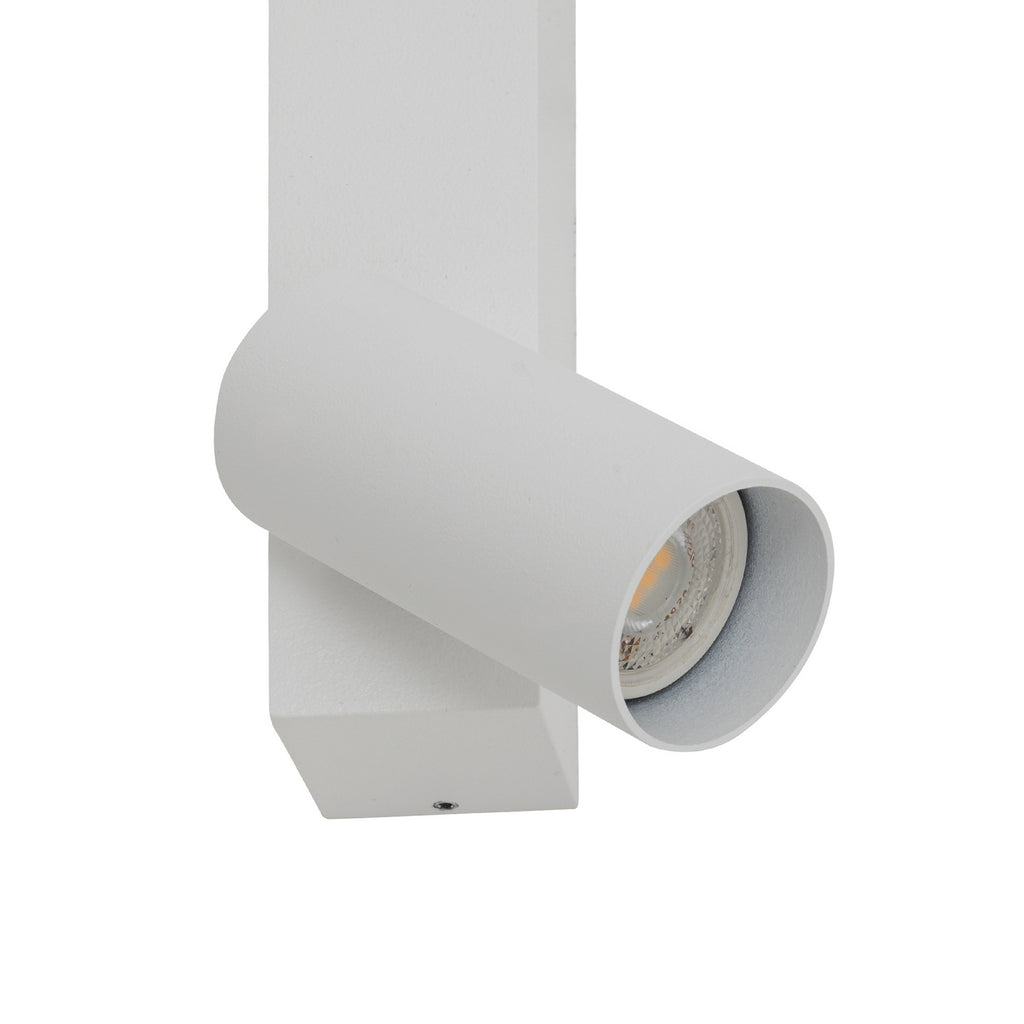 Sideprofil av Vegglampe Easy Left hvit aluminium