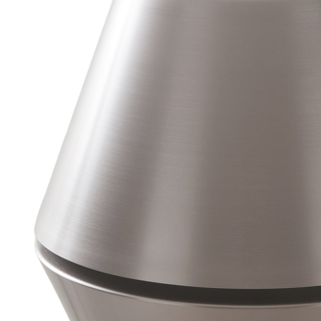 Sidevisning av LED pendellampe Mynoria grå aluminium