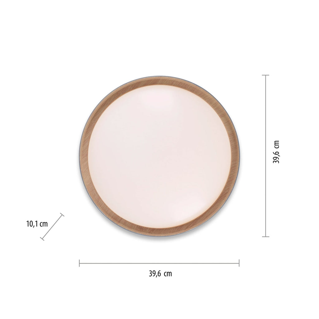 Sidevisning av LED taklampe Emilia dimbar grå