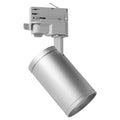 Skinnespot Mora GU10 3-fase sølv Ø6 cm fra front
