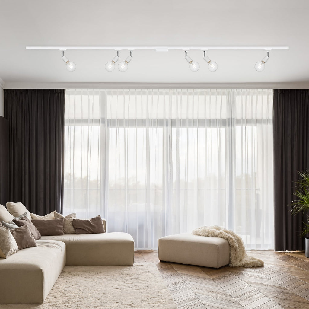 Detaljbilde av Skinnesystem DUOline Diallo 6-lys E27 LED 200 cm hvit