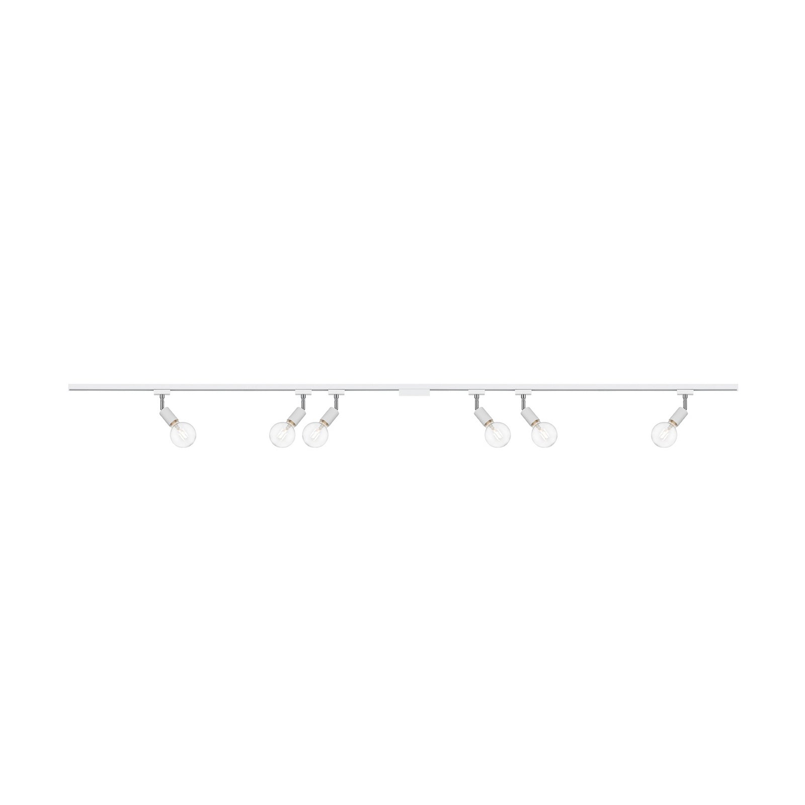 Nærbilde av LED-lys i Skinnesystem DUOline Diallo 6-lys E27 LED 200 cm hvit