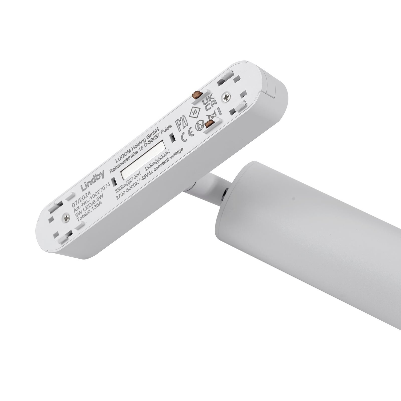 Fjernkontroll til Skinnesystem Lumaro 48V 5 LED-spotter dimbar CCT hvit