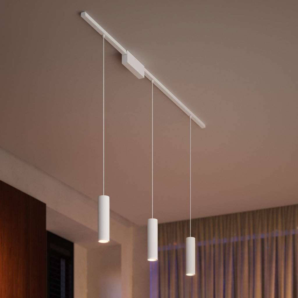 Skinnesystem Perifo 3 LED-pendler dimbar RGB hvit - Philips Hue forfra