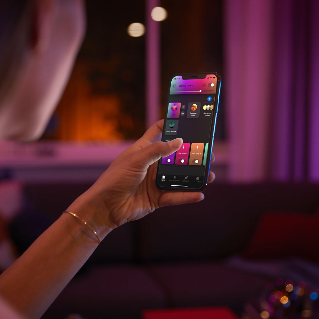 Skinnesystem Perifo 3 LED-pendler dimbar RGB hvit - Philips Hue med app-styring