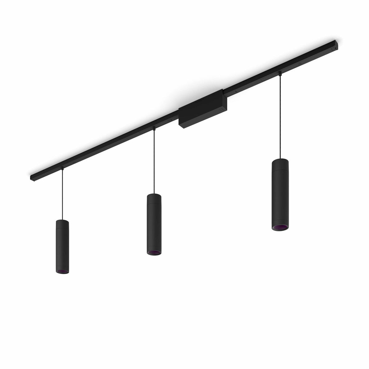 Skinnesystem Perifo 3 LED-pendler dimbar RGB svart bakside