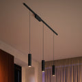 Skinnesystem Perifo 3 LED-pendler dimbar RGB svart forfra
