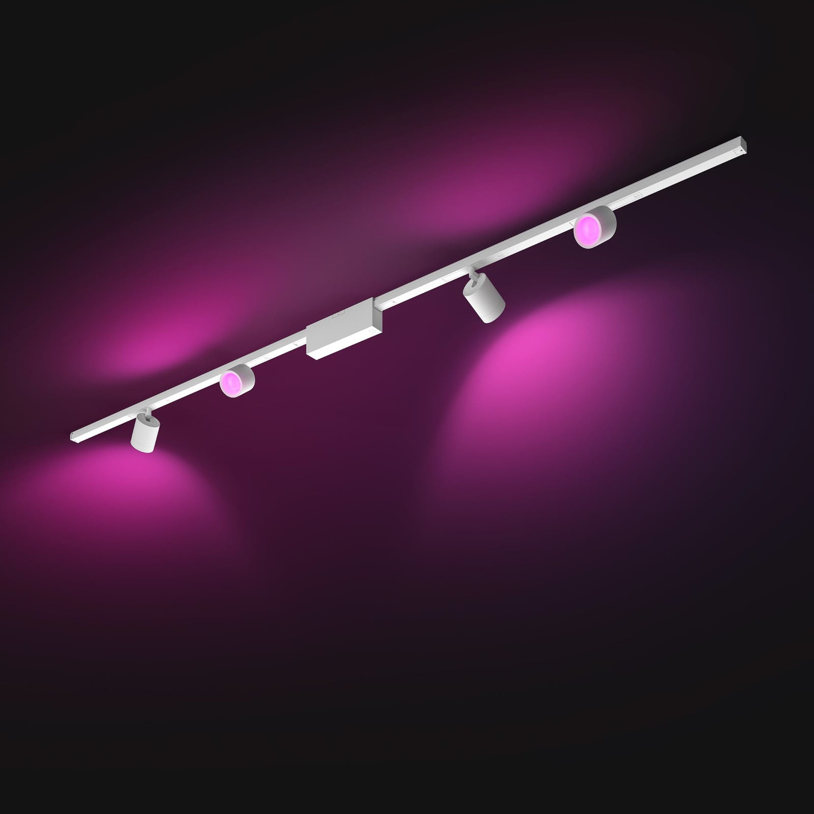 Skinnesystem Perifo 4 LED-spotter hvit RGB dimbar - Philips Hue detalj av LED-spot
