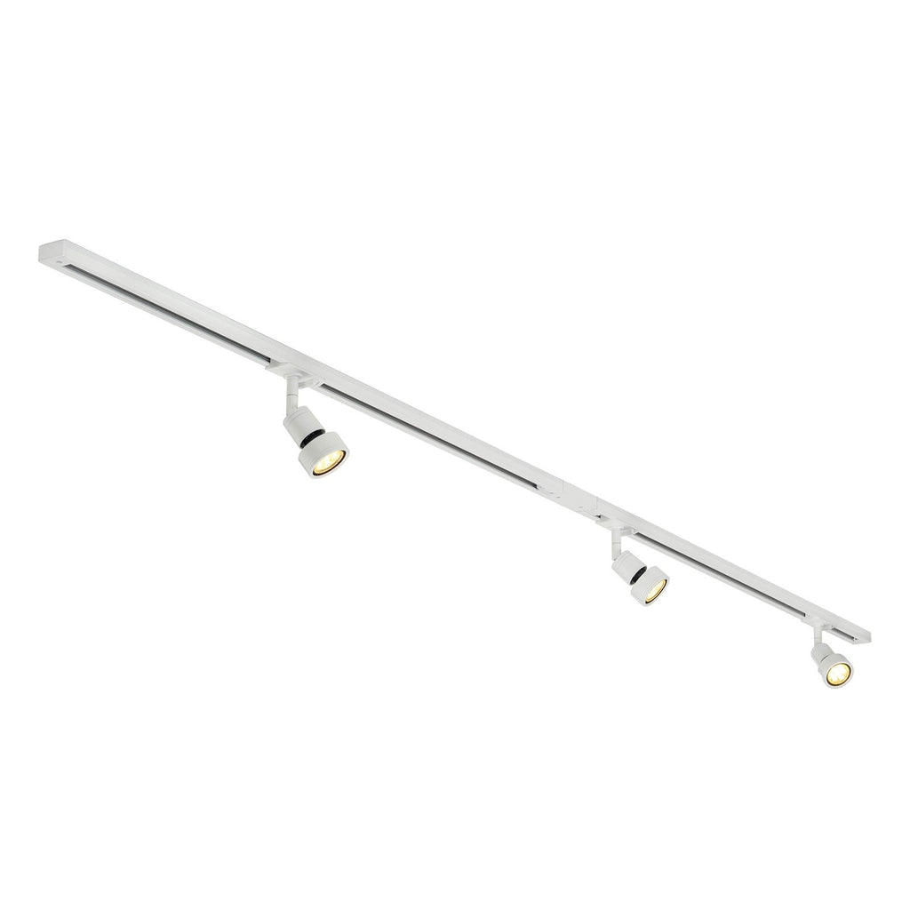 Skinnesystem Puri-Track 1-fase 3-lys GU10 LED hvit forfra