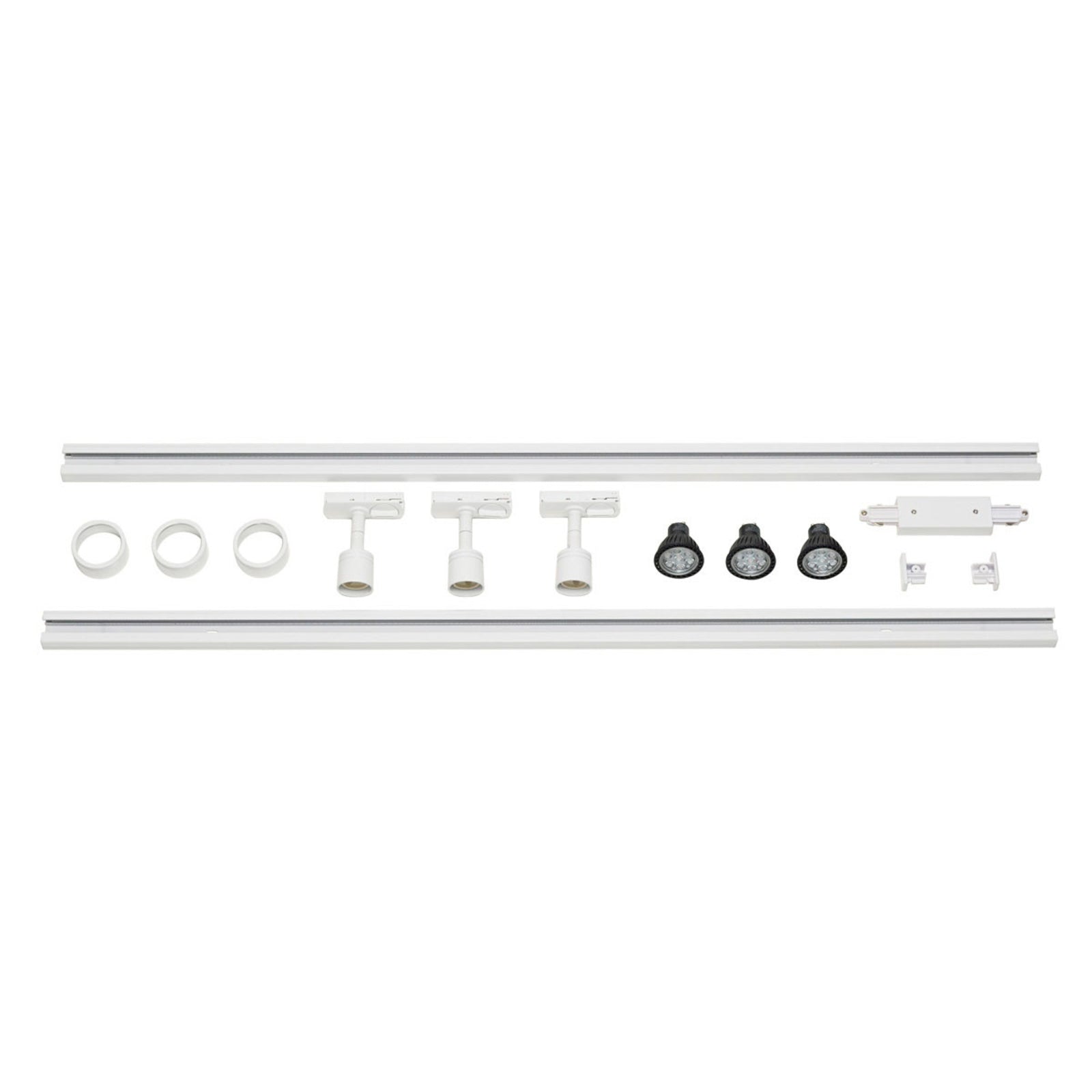 Skinnesystem Puri-Track 1-fase 3-lys GU10 LED hvit bakside