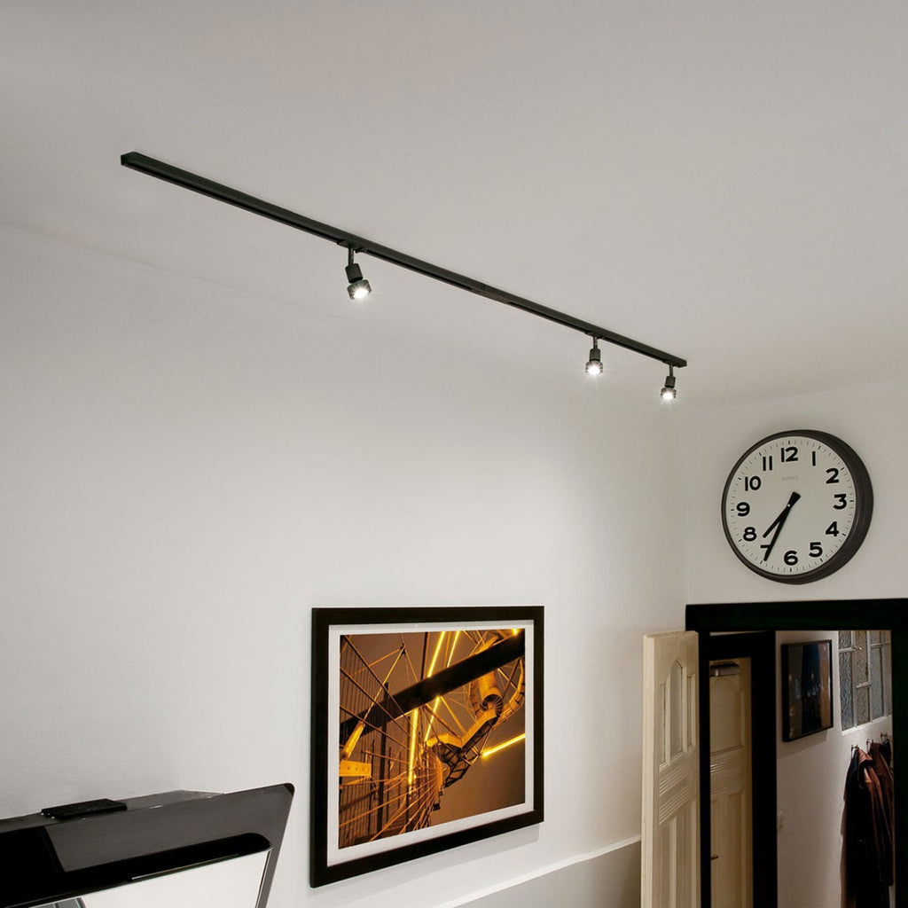 Skinnesystem Puri-Track 1-fase 3-lys GU10 LED svart bakside