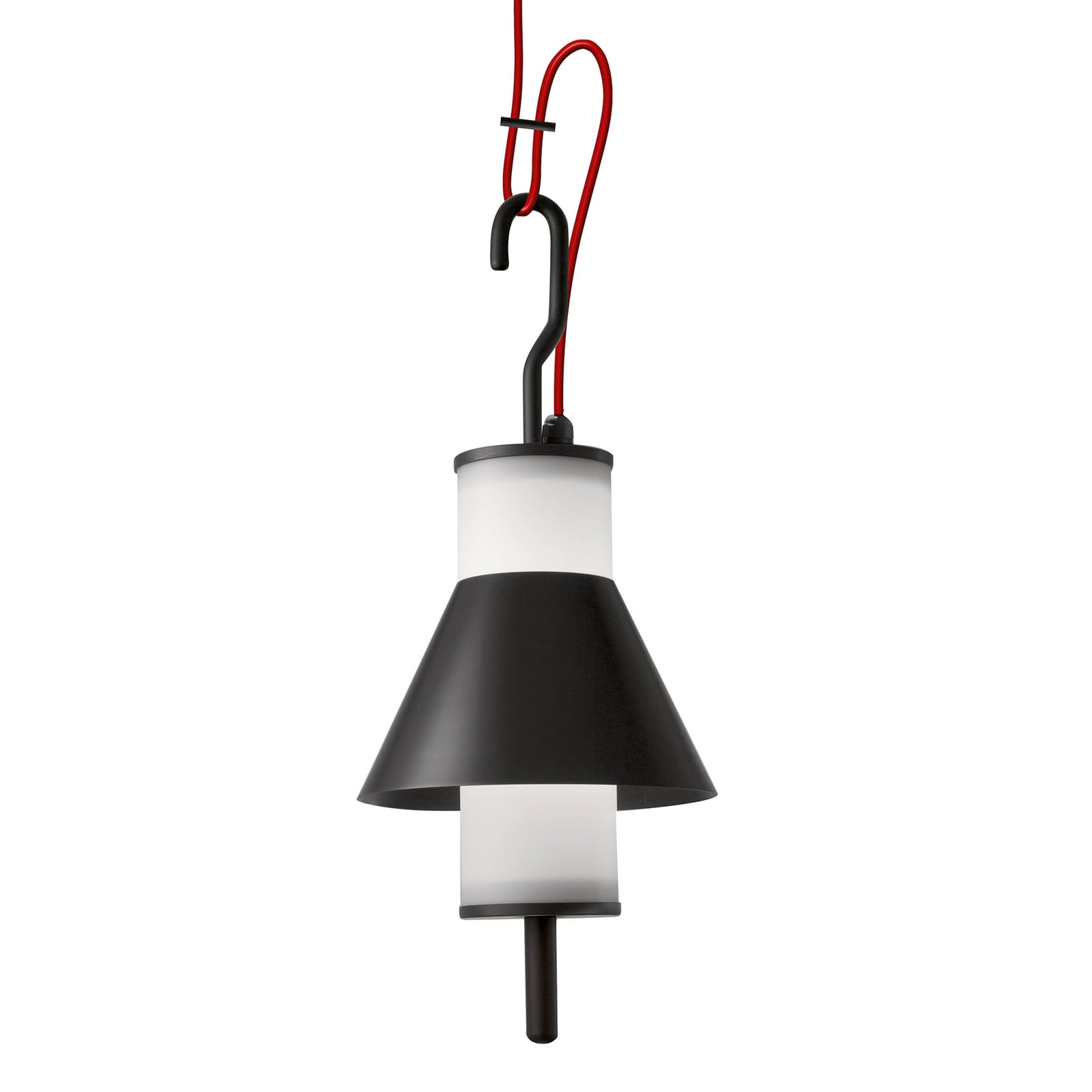 Detaljbilde av skjerm for Pistillo utependellampe aluminium svart Ø26 cm