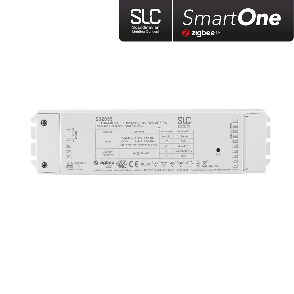 SLC SmartOne LED-driver Zigbee 24V 75W PWM CCT dimbar bakside