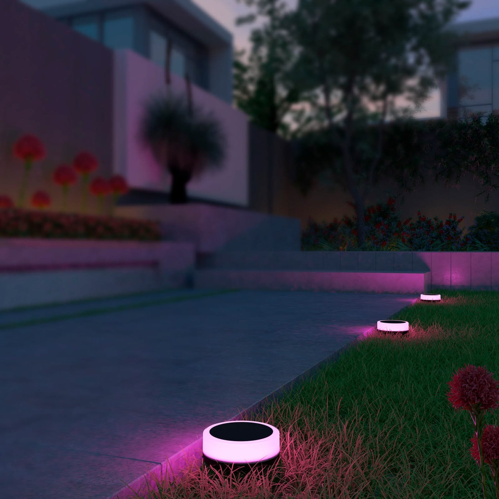 Smart bakkespot 3-sett CCT RGB dimbar IP44 - Calex med appstyring