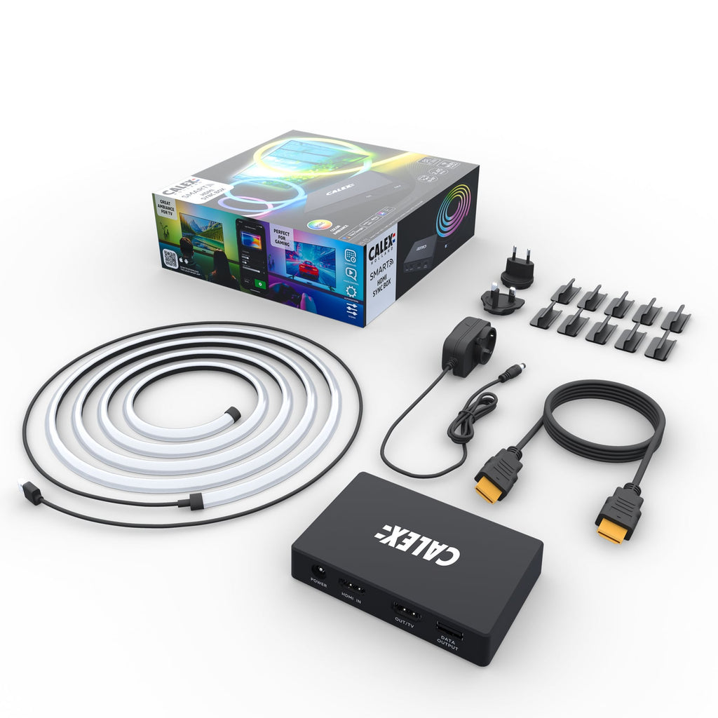 Nærbilde av monteringsklips til Smart HDMI Sync Box sett med LED-stripe RGBW 250 cm - Calex