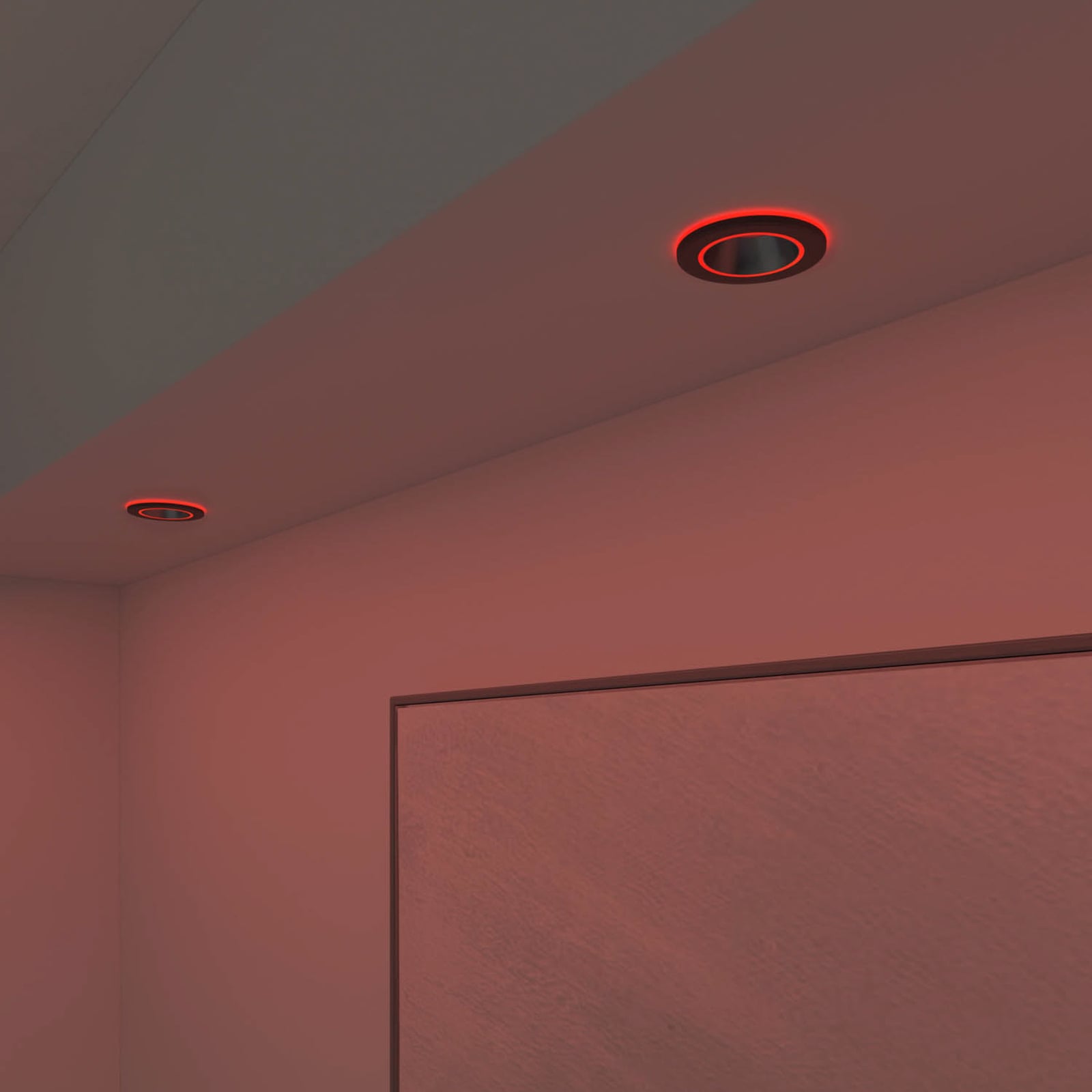 Smart innbyggingsspot Halo CCT RGB dimbar svart IP44 Calex appstyring
