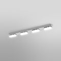 Smart LED-baderomslampe Orbis Wall Duplo 4-lys IP44 sølv forfra
