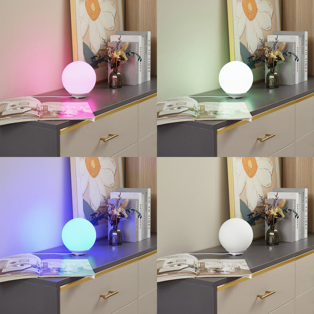Nærbilde av glass på Smart LED-bordlampe Cosmia