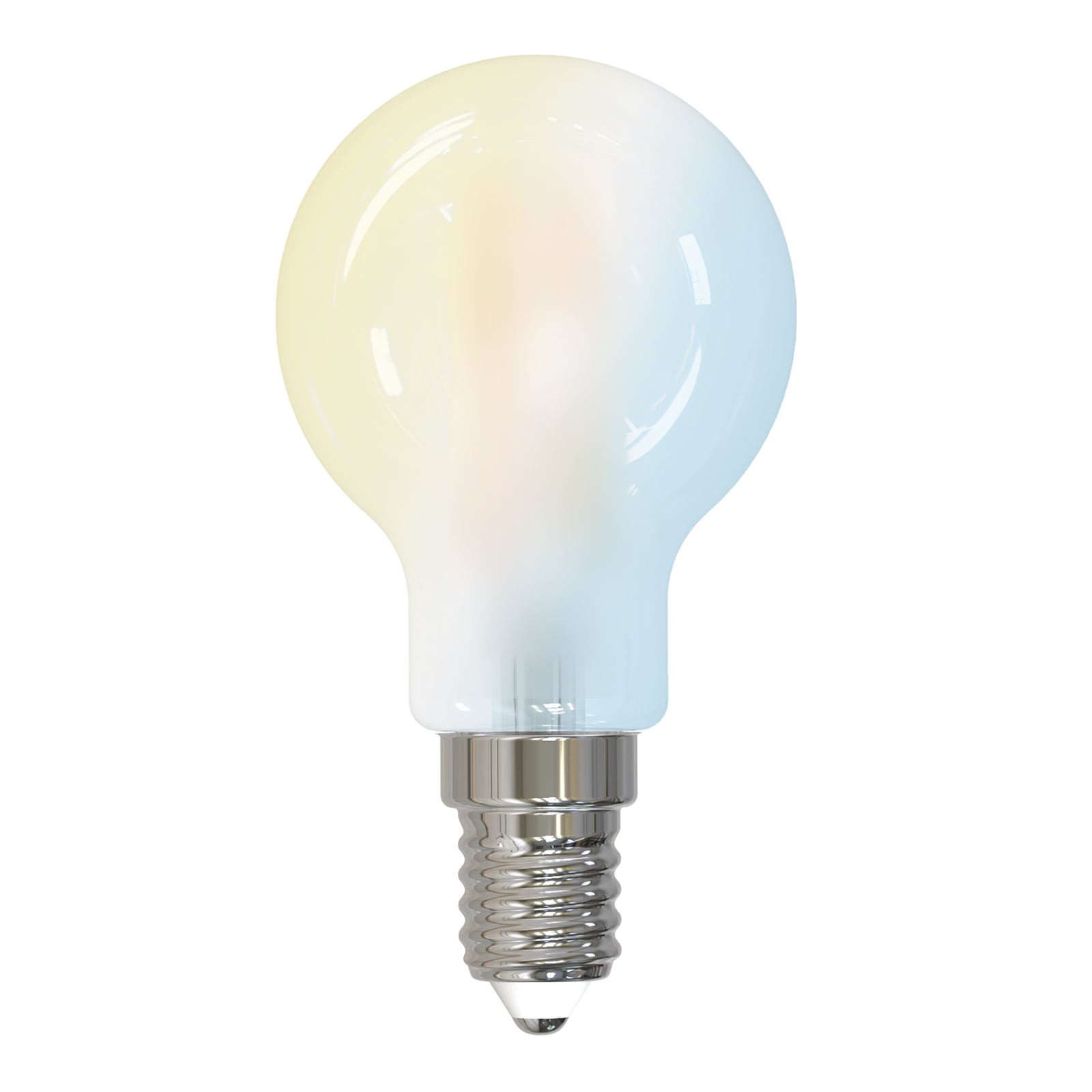 Smart LED-dråpepære E14 4,2W CCT dimbar matt WiFi Tuya - LUUMR forfra