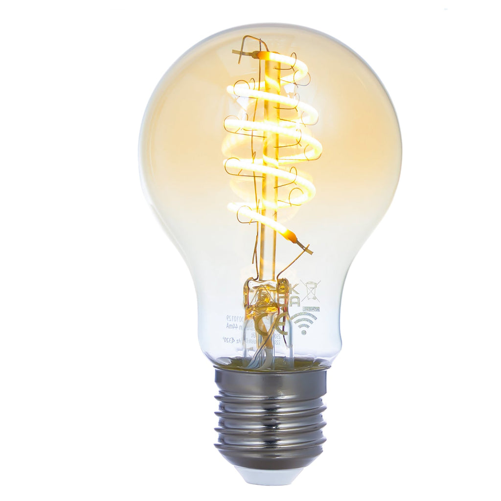 Smart LED filamentpære A60 amber E27 4,9W dimbar LUUMR bakside
