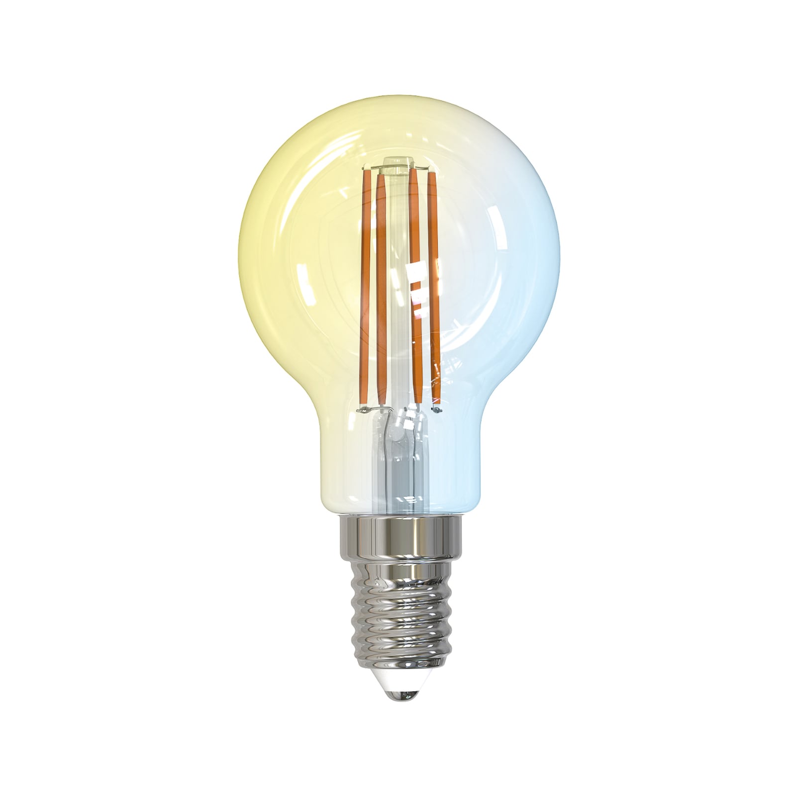 Smart LED filamentpære E14 dråpeform 4,2W CCT 3-pk klar LUUMR bakside