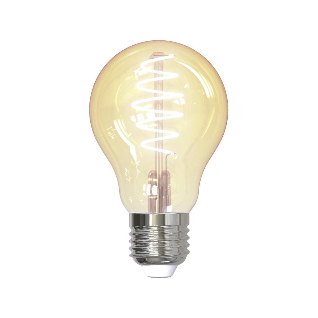 Smart LED filamentpære E27 A60 4,9W dimbar amber Zigbee - LUUMR forfra