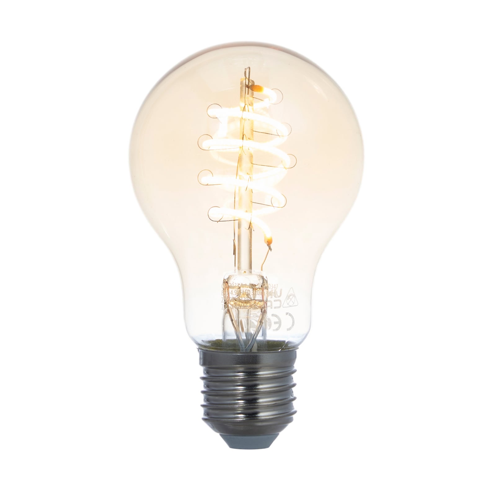Smart LED filamentpære E27 A60 4,9W dimbar amber Zigbee - LUUMR bakside