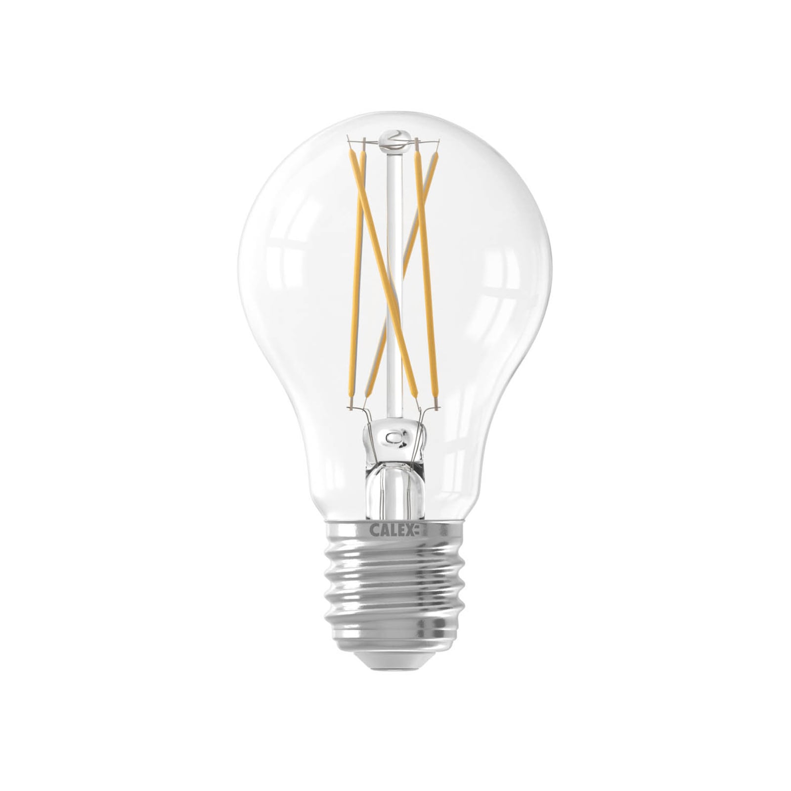 Smart LED filamentpære E27 A60 7W CCT dimbar klar WiFi - Calex forfra