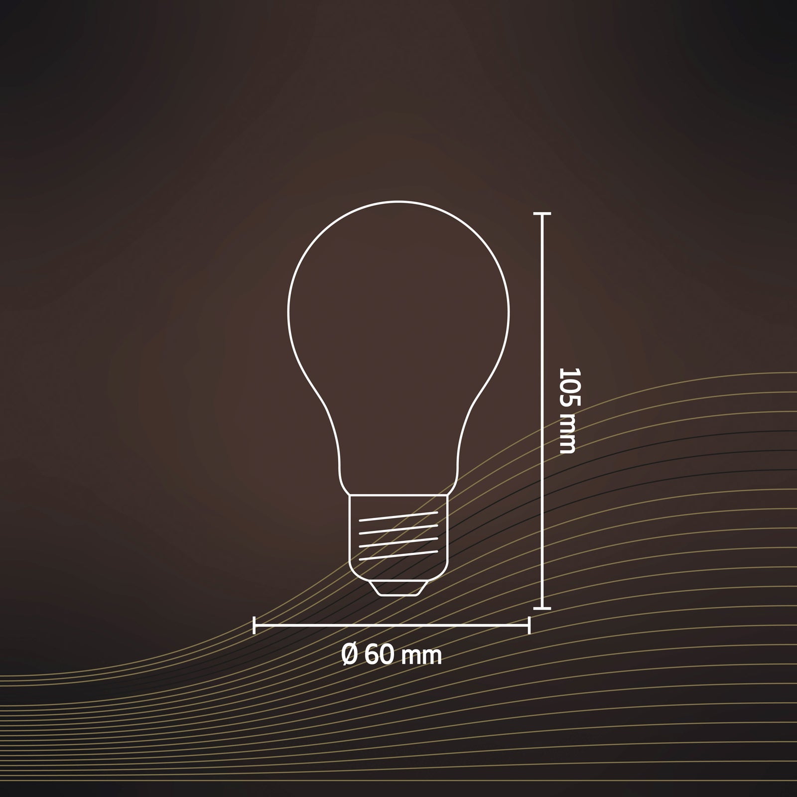 Smart LED filamentpære E27 A60 7W CCT dimbar klar WiFi - Calex montert i lampe