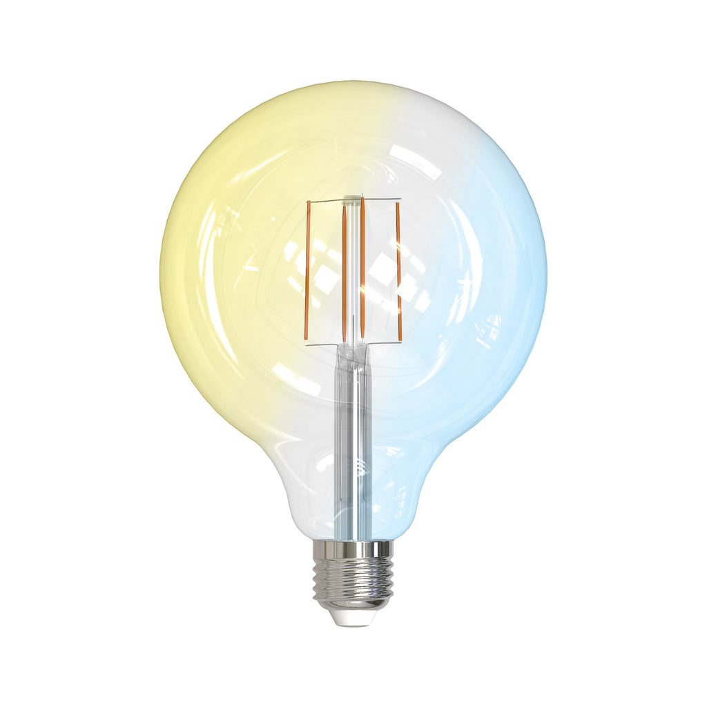 Smart LED filamentpære 2-pk E27 G125 7W CCT klar LUUMR detalj