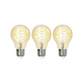 Smart LED filamentpære E27 4,9W Zigbee Philips Hue amber 3-pk forfra