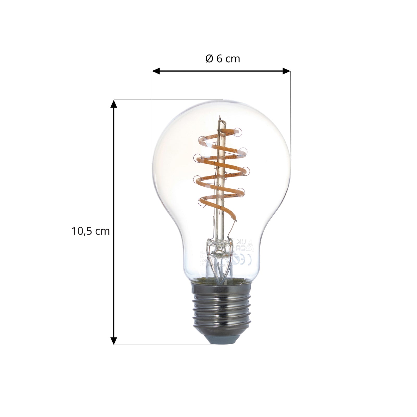 Montert Smart LED filamentpære E27 4,9W Zigbee Philips Hue amber 3-pk i lampe
