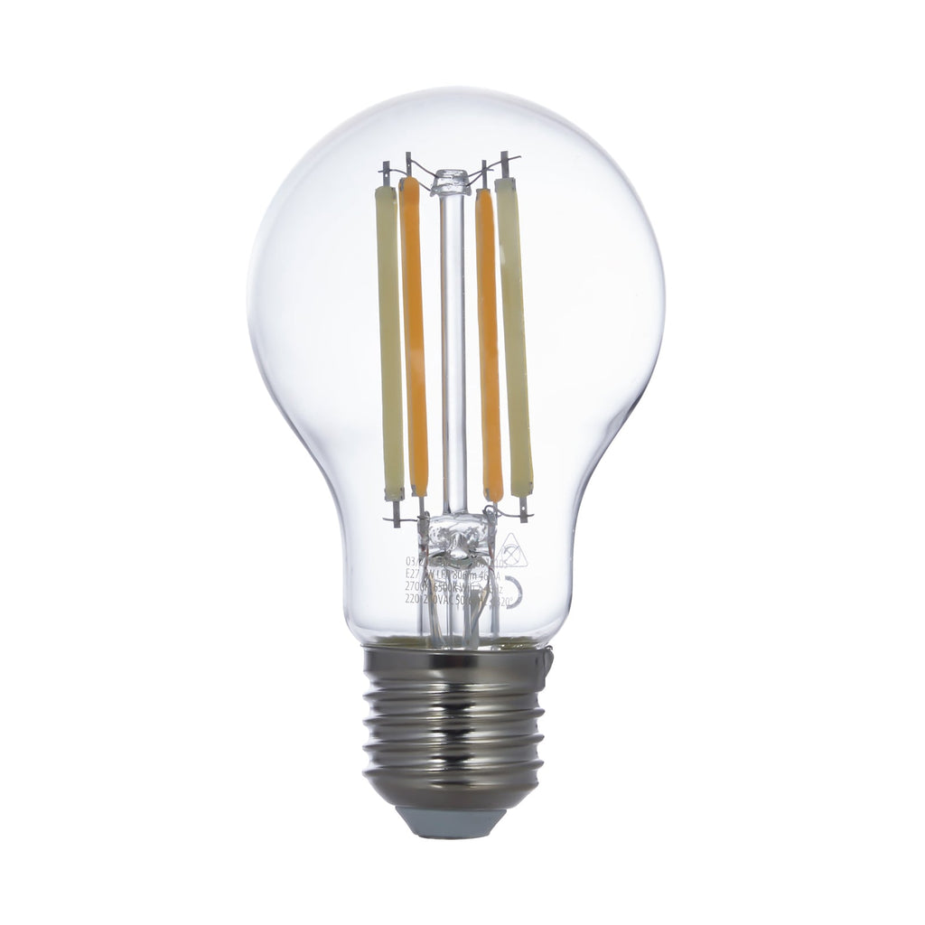 Smart LED filamentpære E27 7W CCT dimbar klar WiFi Tuya LUUMR detalj
