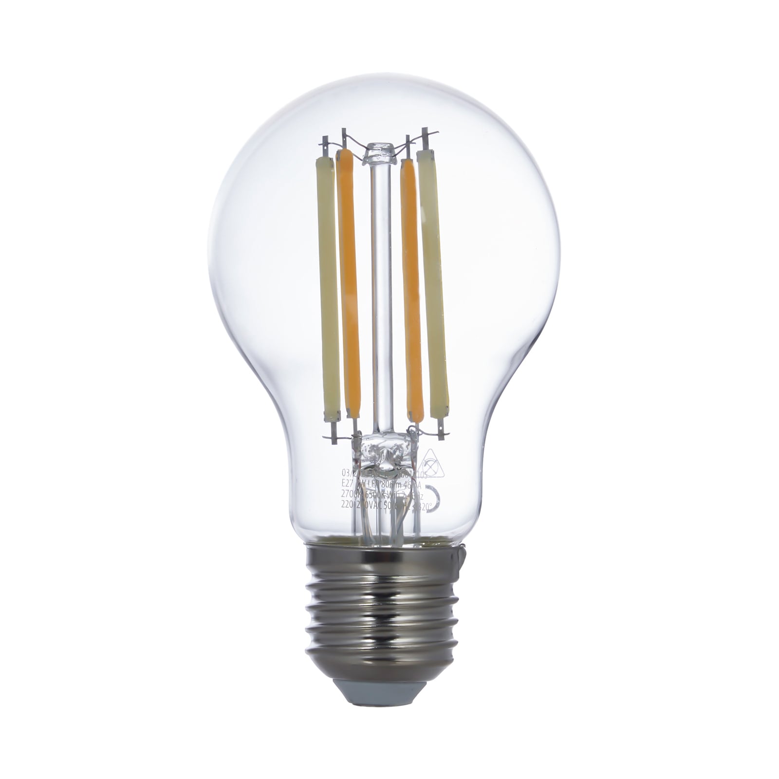 Smart LED filamentpære E27 7W CCT dimbar klar WiFi Tuya LUUMR detalj