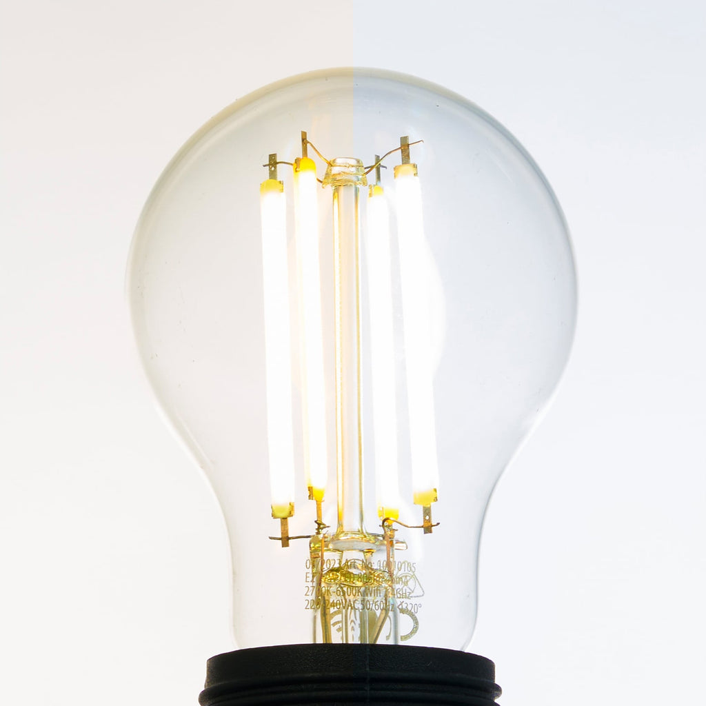 Smart LED filamentpære E27 7W CCT dimbar klar WiFi Tuya LUUMR med appstyring